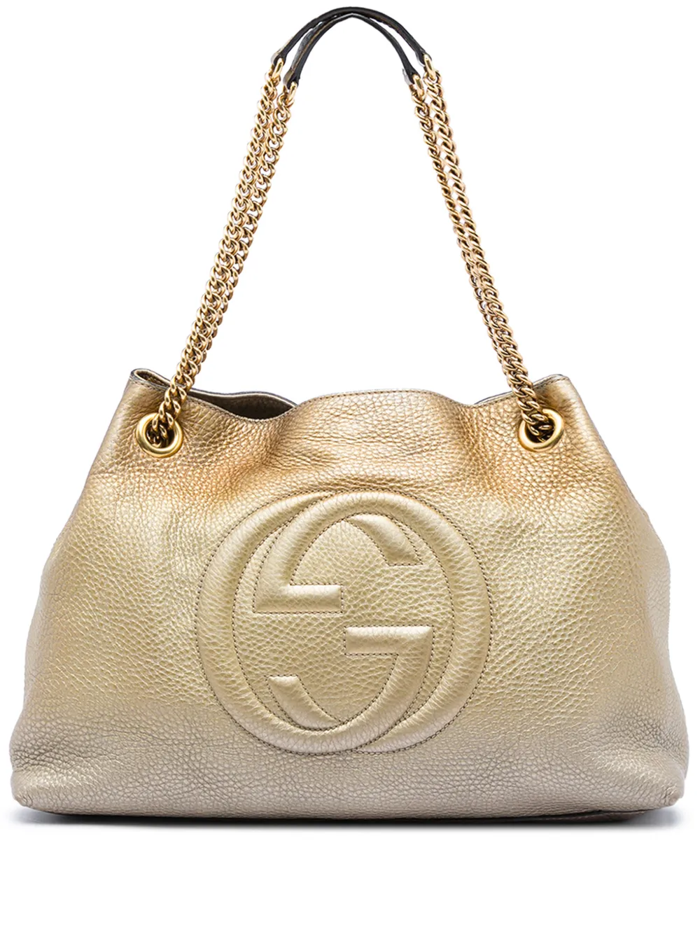 Gucci Pre-Owned 2016-2026 Medium Ombre Calfskin Soho Chain tote bag - Oro