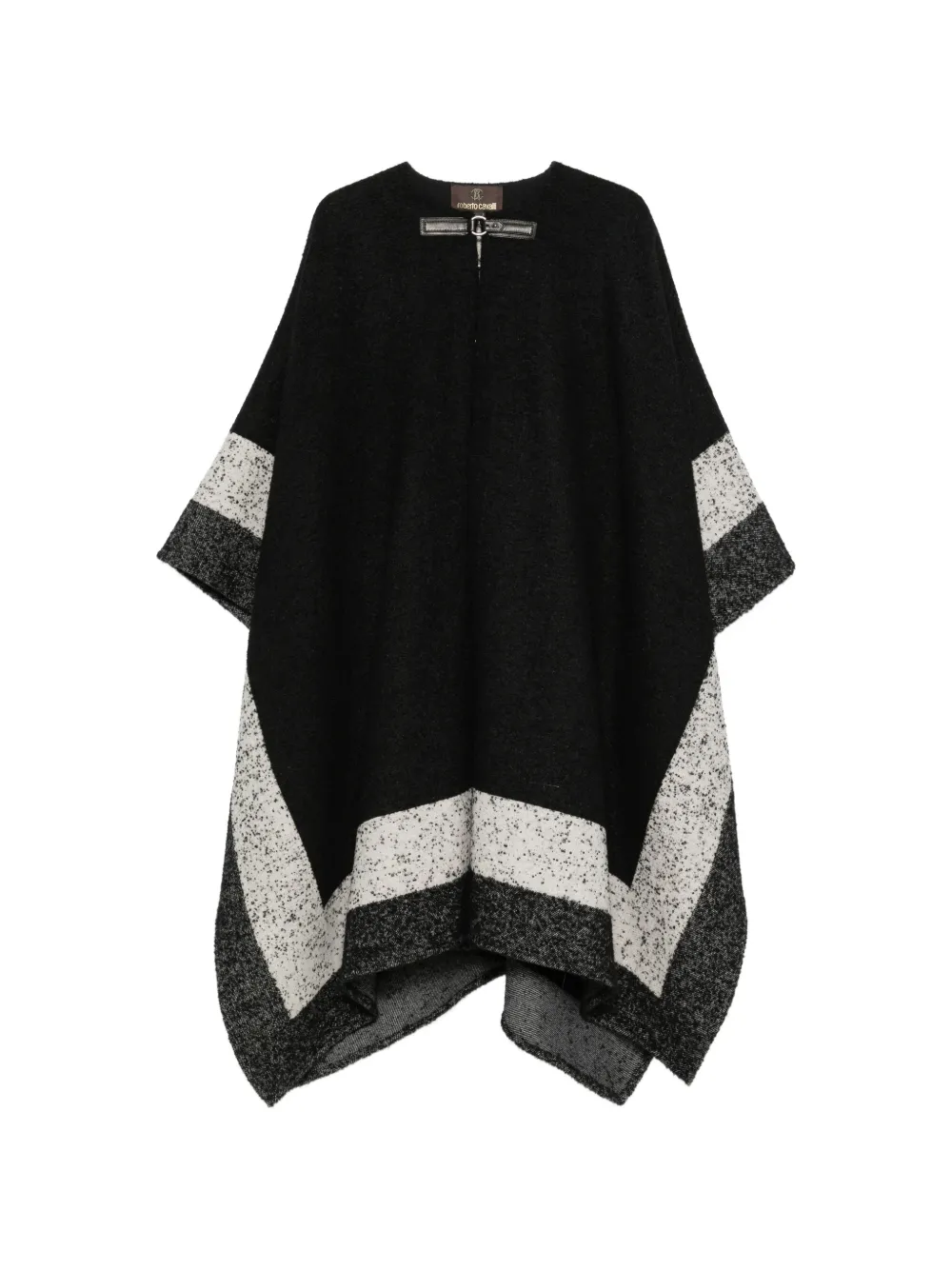 Roberto Cavalli Vintage 2000s Cape mit Schnallenriemen - Schwarz