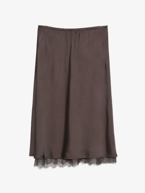 Vince lace-trim midi skirt