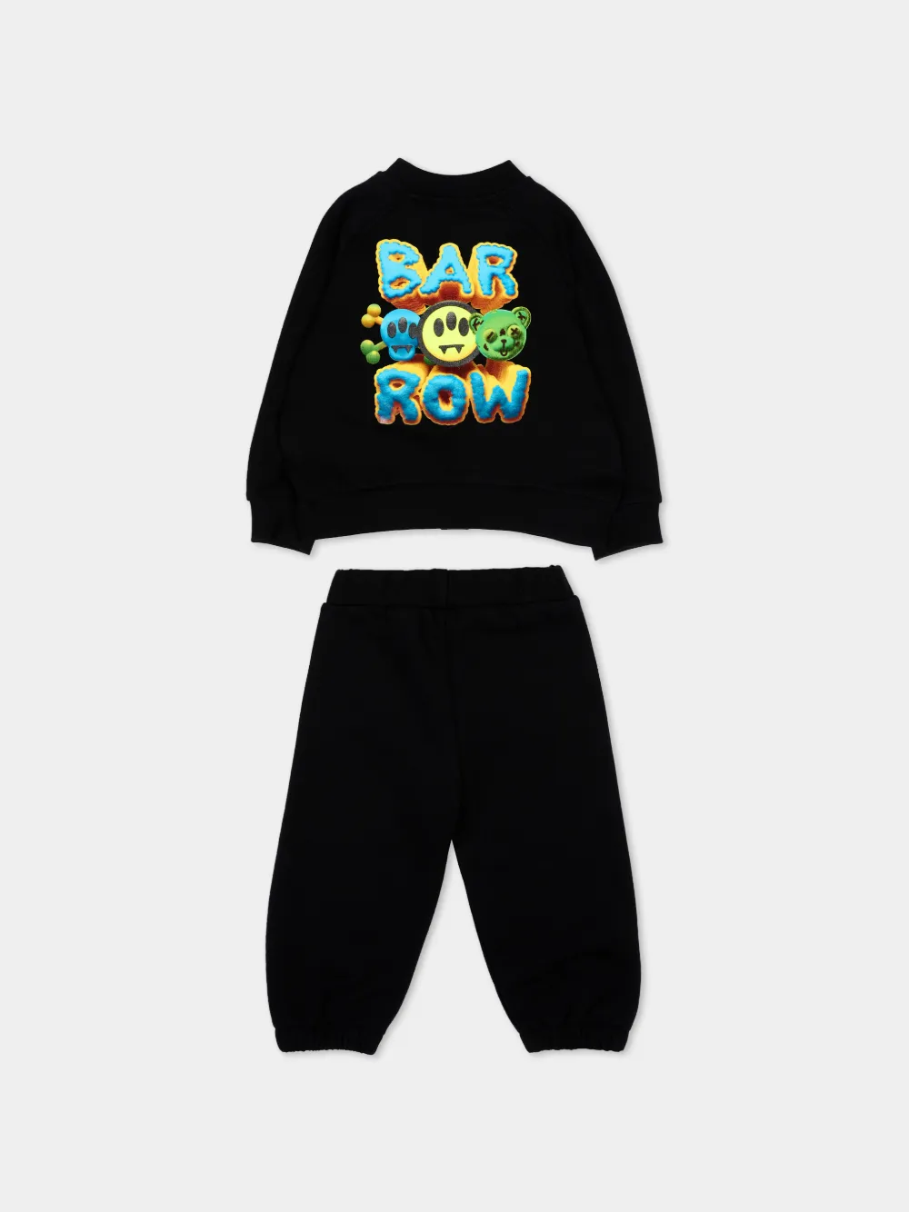 Barrow kids logo-print track pants and sweatshirt set Zwart