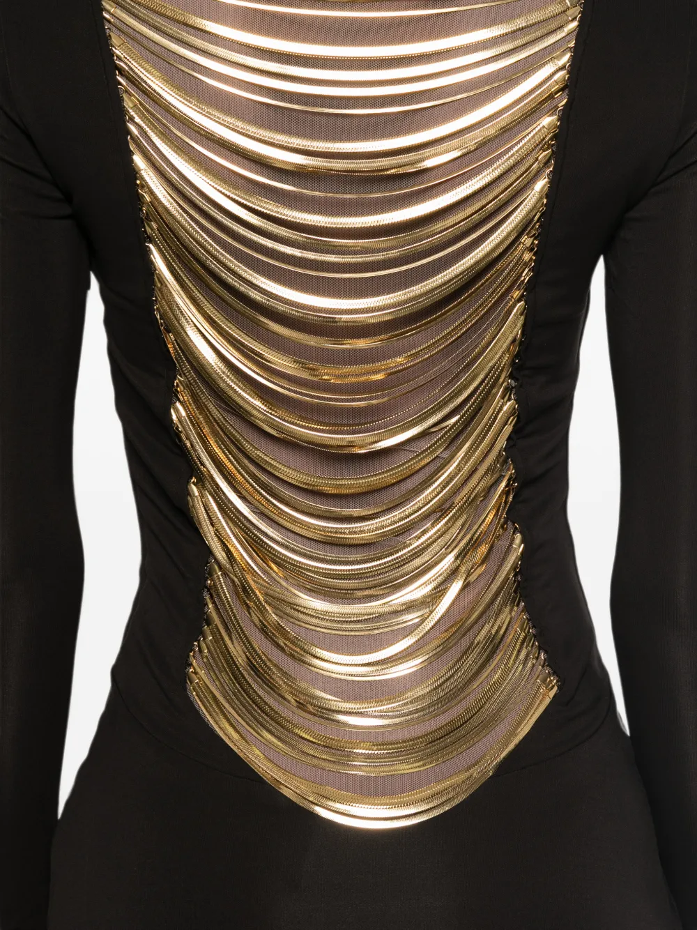 Cult Gaia Armand maxi-jurk met lange mouwen Zwart