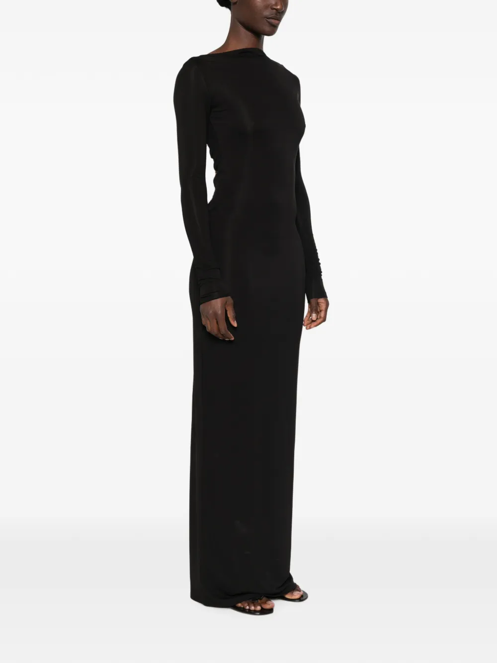 Cult Gaia Armand maxi-jurk met lange mouwen Zwart