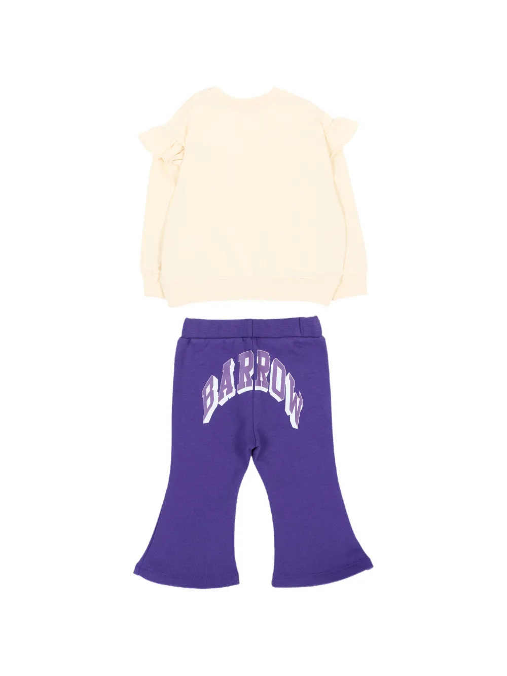 Barrow kids Trainingspak met ruches en grafische print Beige