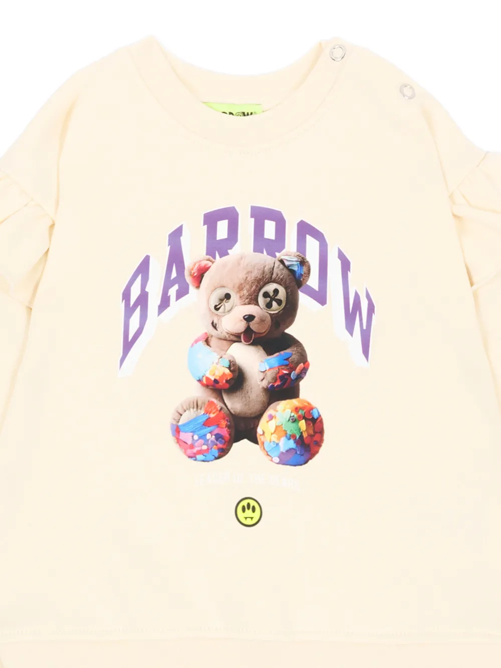 Barrow kids Trainingspak met ruches en grafische print Beige
