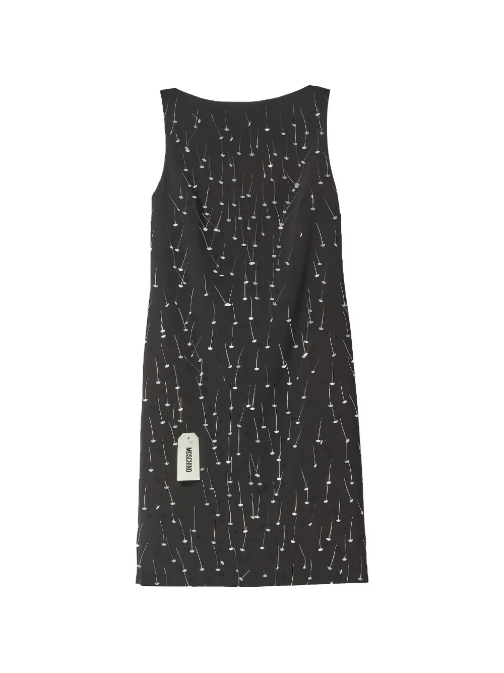 Moschino robe mi-longue à détail d’épingle - Noir Moschino robe mi-longue à détail d’épingle - Noir