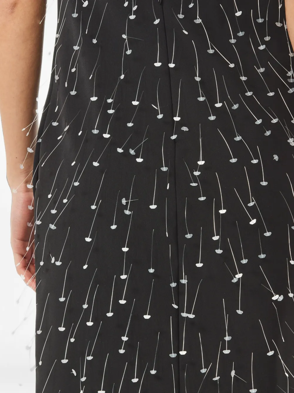 Moschino Rechte midi-jurk met labelspeld Zwart