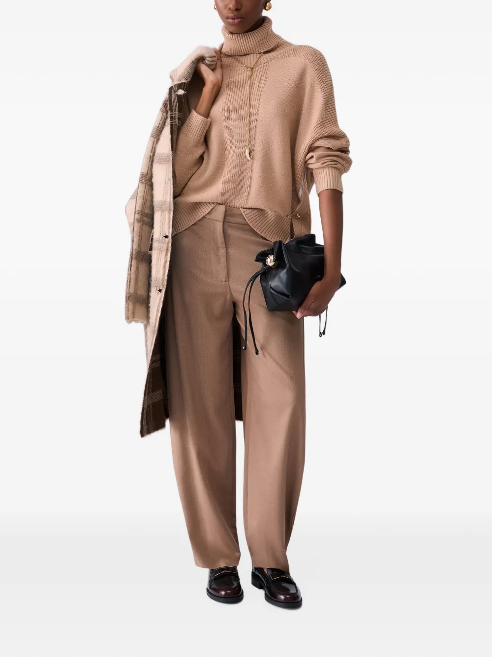 LIU JO Ballonbroek van visgraat stof Beige