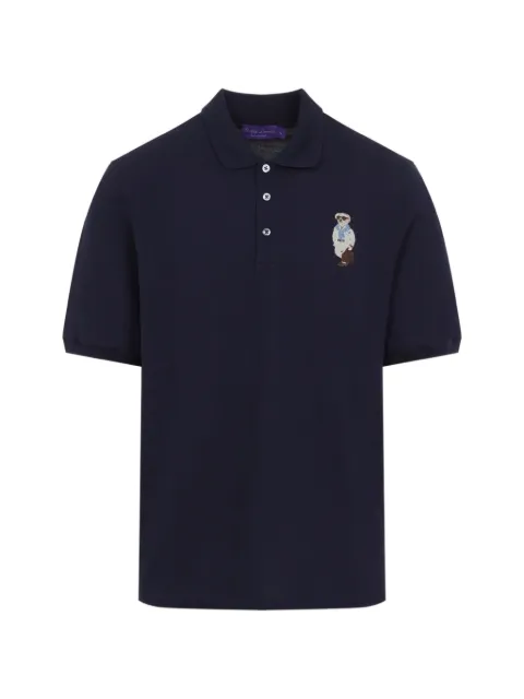 Ralph Lauren Purple Label playera tipo polo con bordado Bear