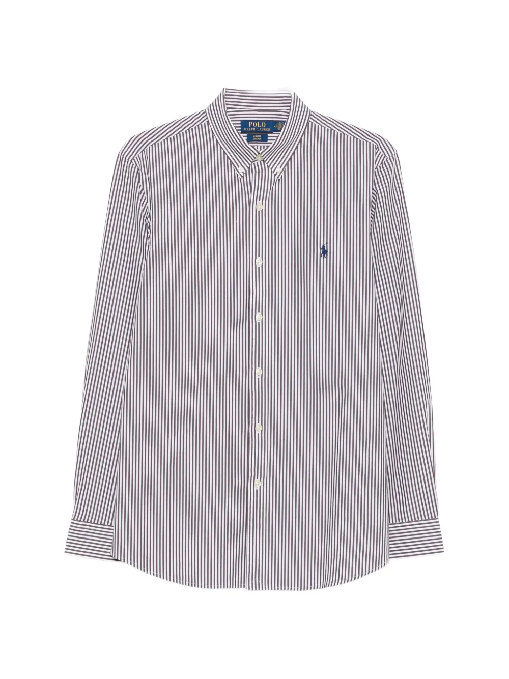 Polo Ralph Lauren striped embroidered-logo shirt Bruin