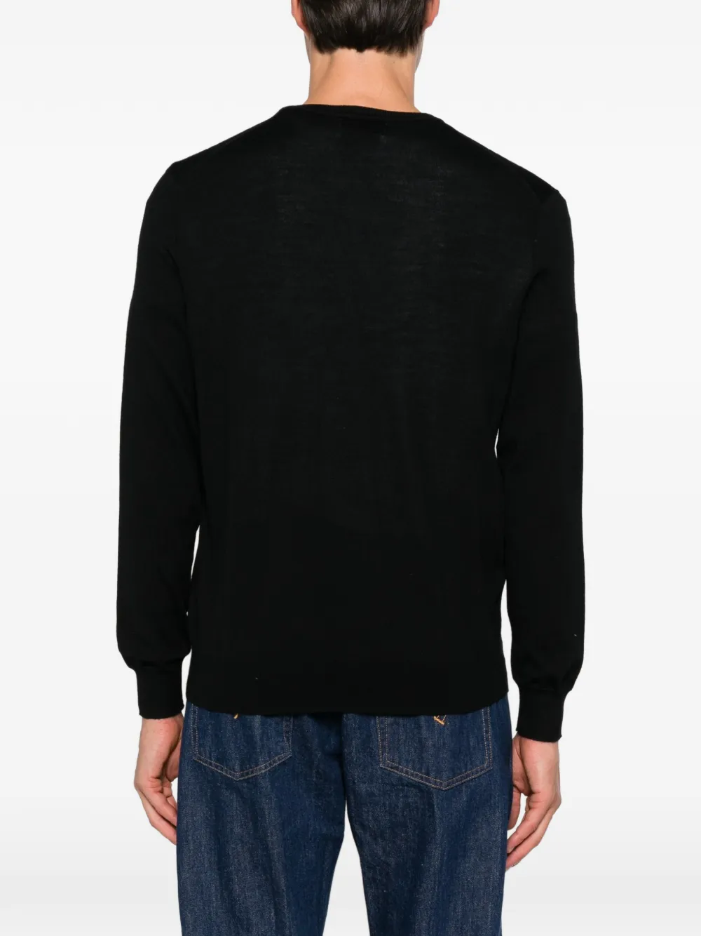 Polo Ralph Lauren Trui met geborduurd logo en ronde hals Zwart