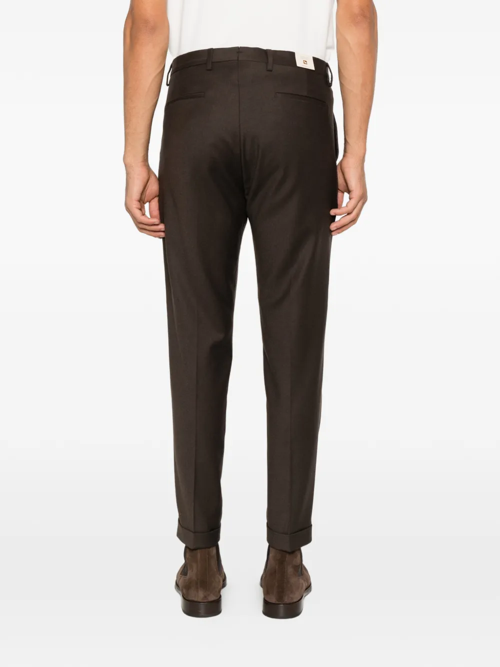 Briglia 1949 Tiberio pleated turn-up trousers Bruin