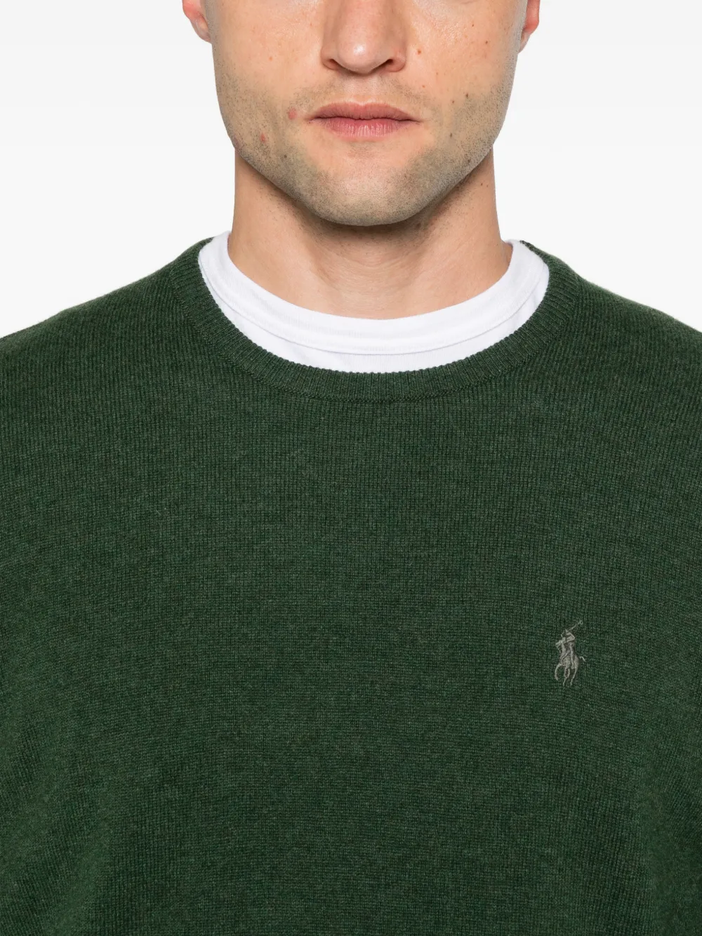 Polo Ralph Lauren Trui met geborduurd logo en ronde hals Groen