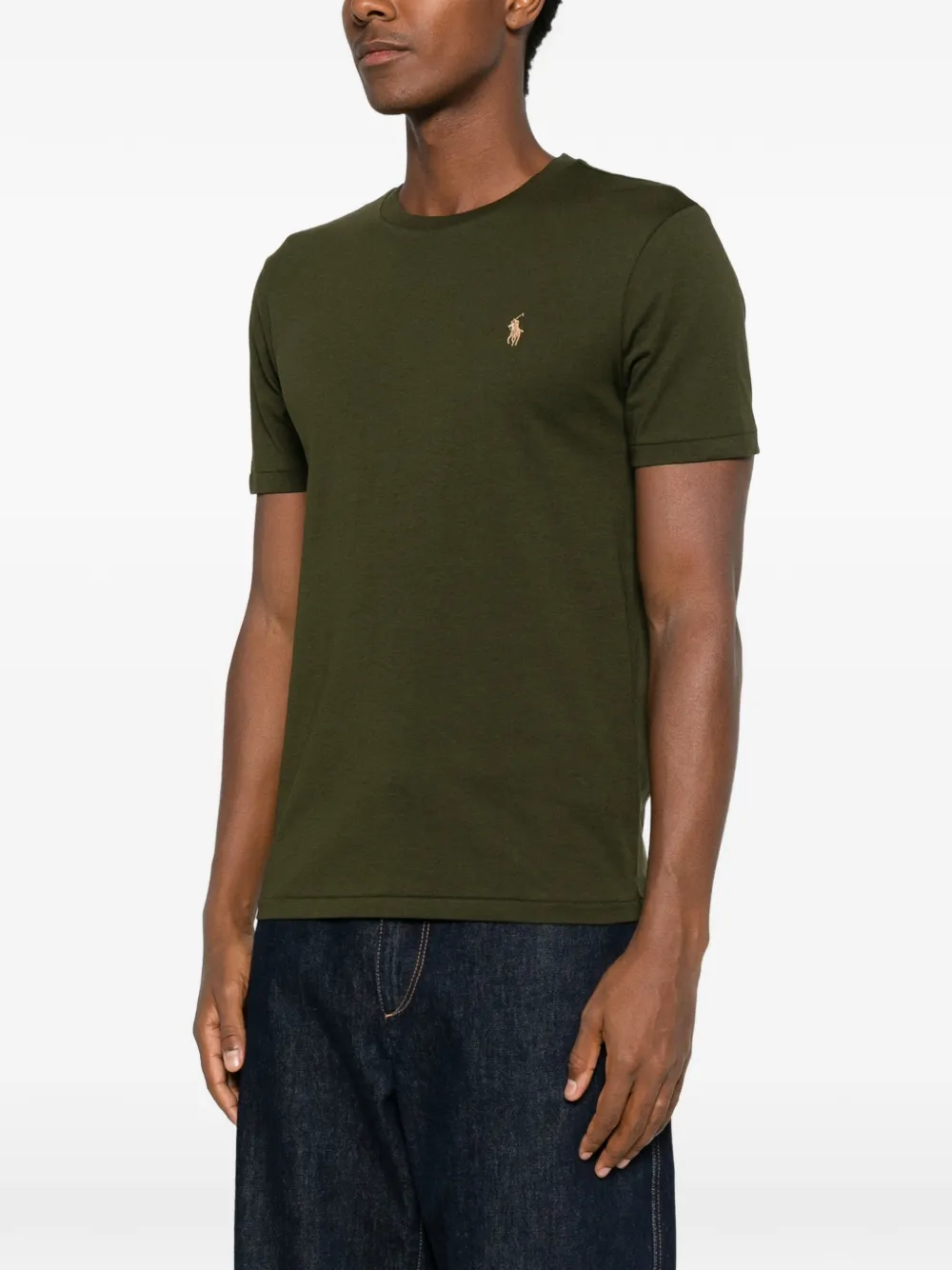 Polo Ralph Lauren embroidered-logo T-shirt Groen