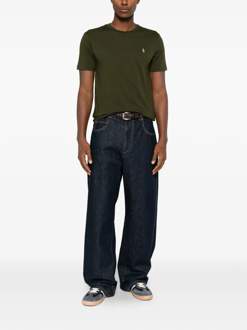 Polo Ralph Lauren embroidered-logo T-shirt Groen