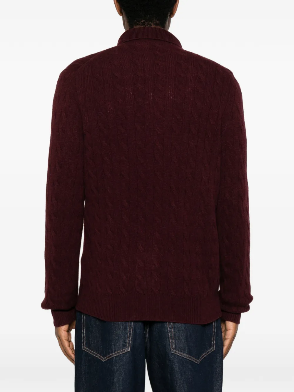 Polo Ralph Lauren cable-knit polo sweater Rood