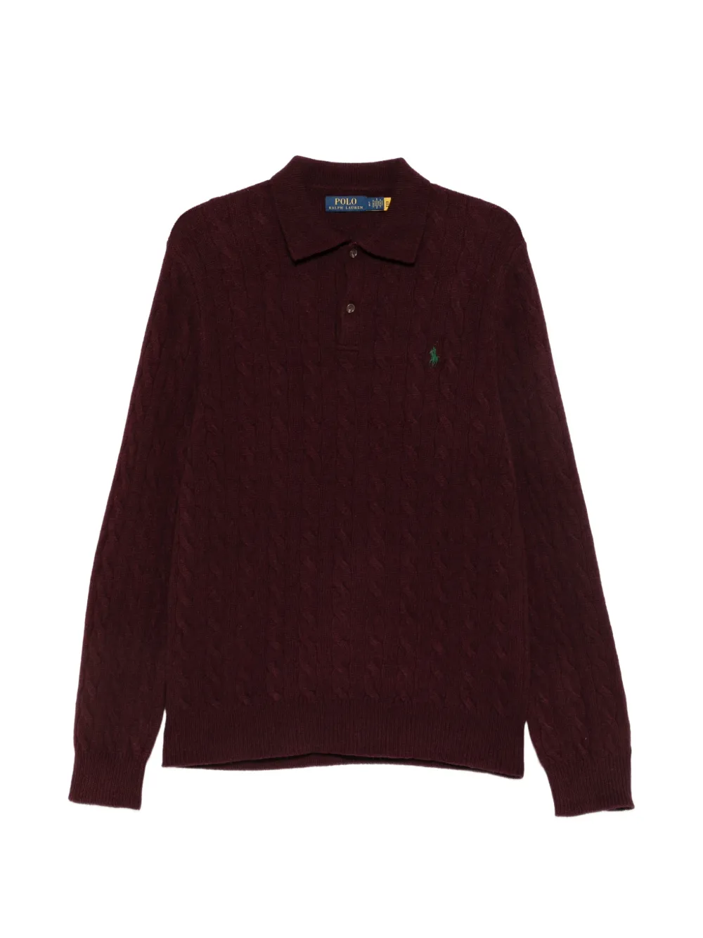 Polo Ralph Lauren cable-knit polo sweater Rood