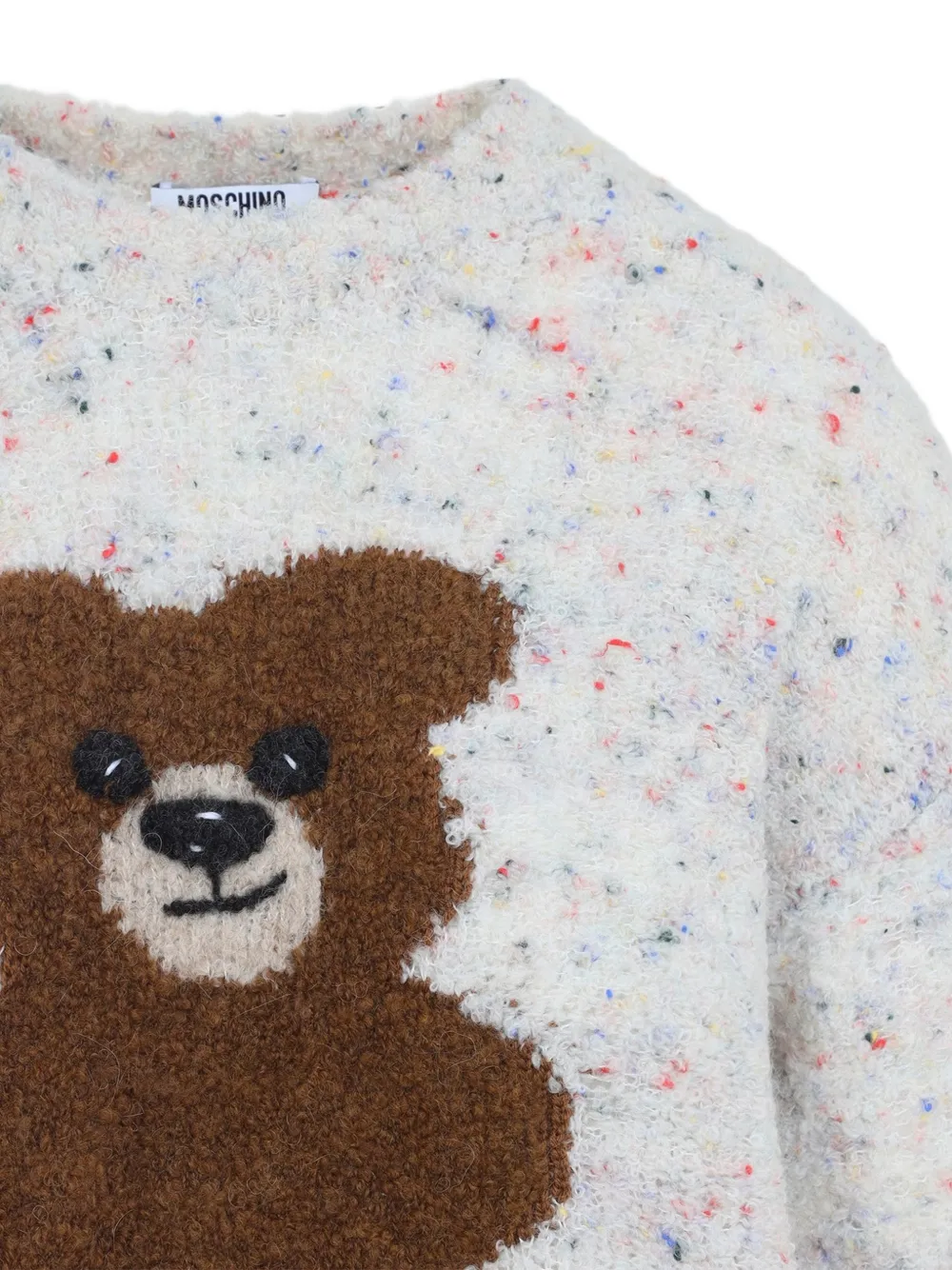 Moschino Wollen trui met teddybeer-print Beige