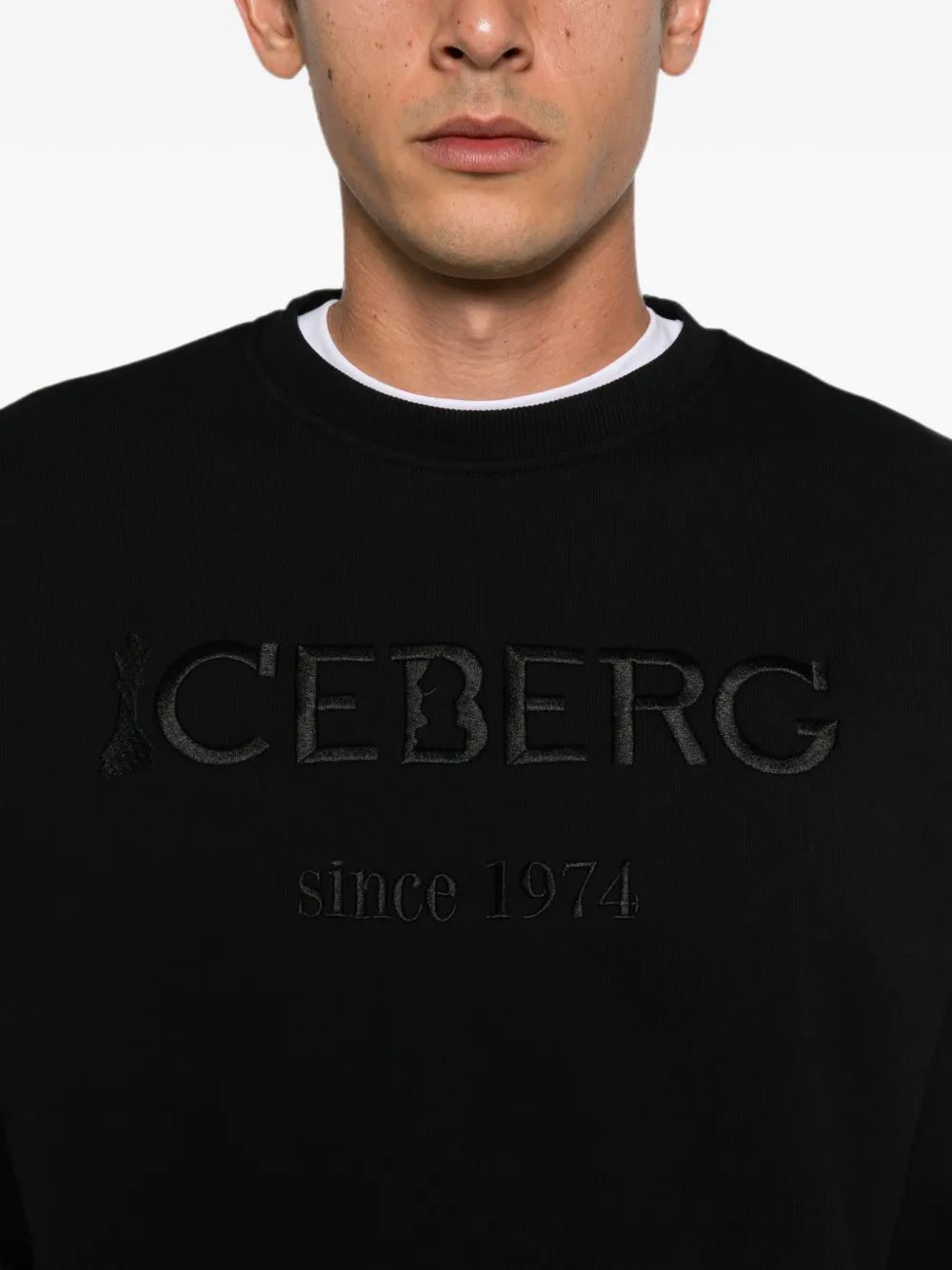 Iceberg Sweater met geborduurd logo Zwart