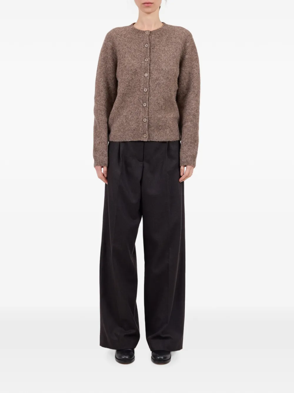 A.P.C. Marion taupe vest van alpacawol Bruin