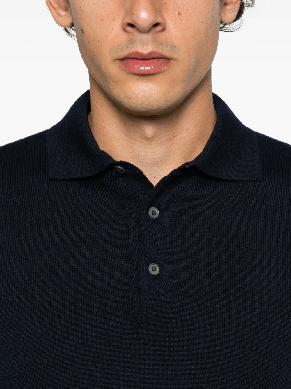 Tagliatore long-sleeve polo shirt Blauw