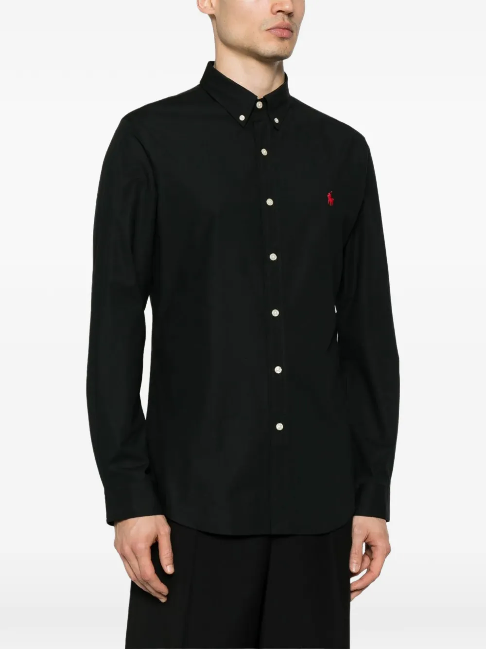 Polo Ralph Lauren Overhemd met geborduurd logo Zwart