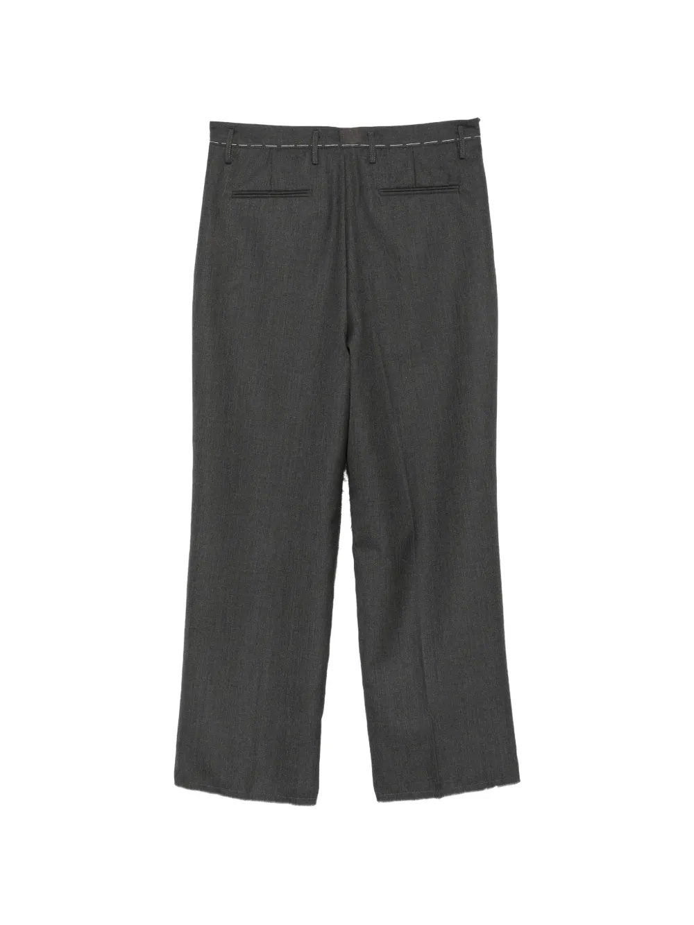 Costumein contrast-stitch straight-leg trousers Grijs