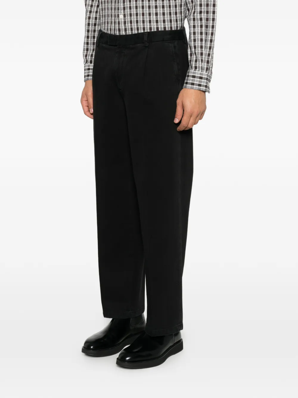 Briglia 1949 Straight broek met plooien Zwart