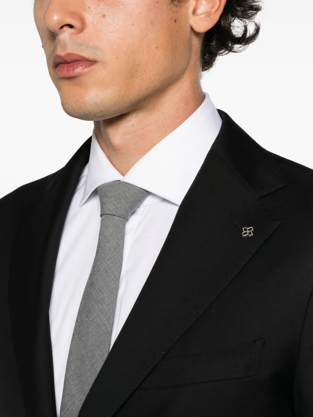 Tagliatore single-breasted wool suit Zwart
