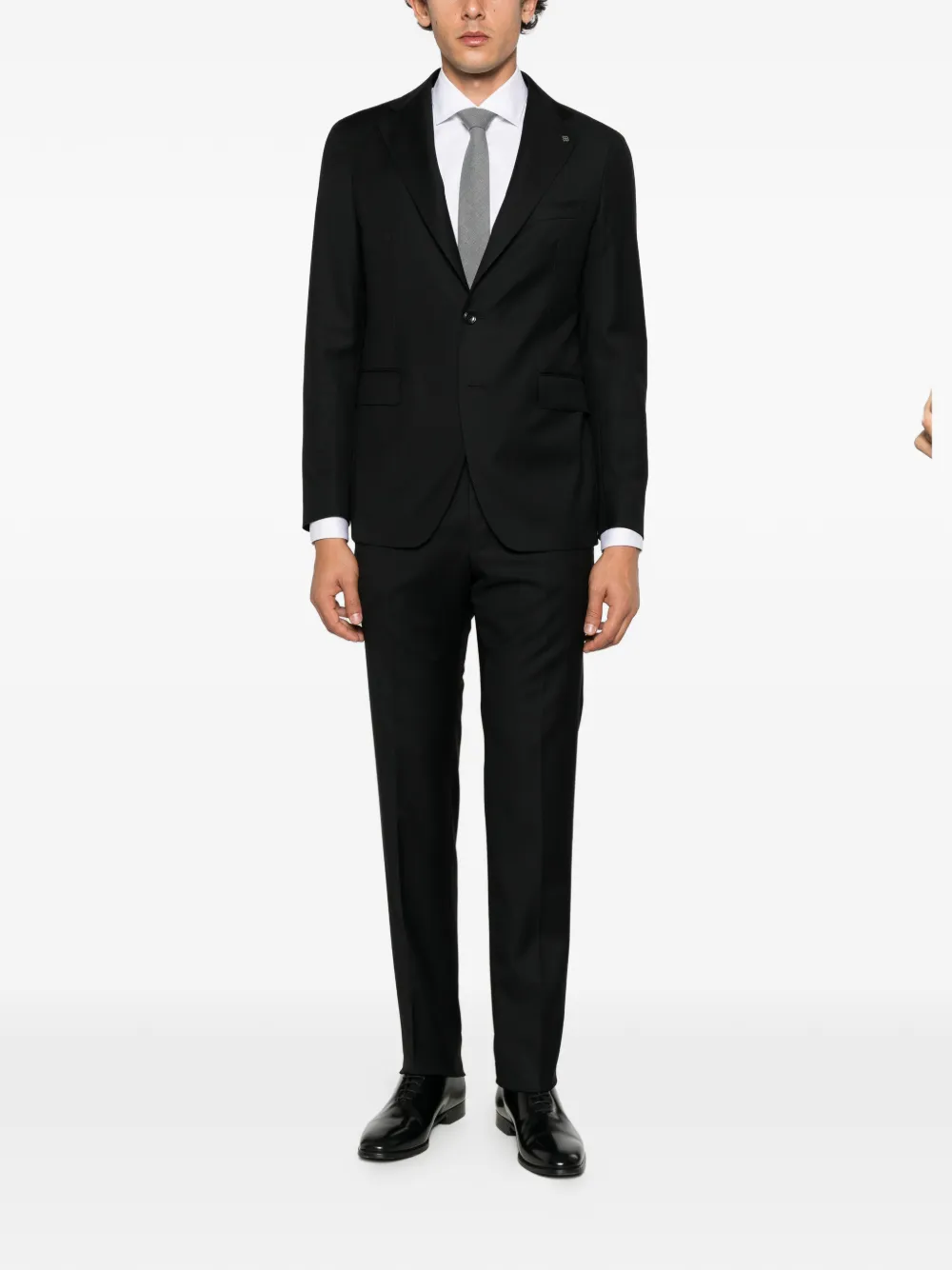 Tagliatore single-breasted wool suit Zwart
