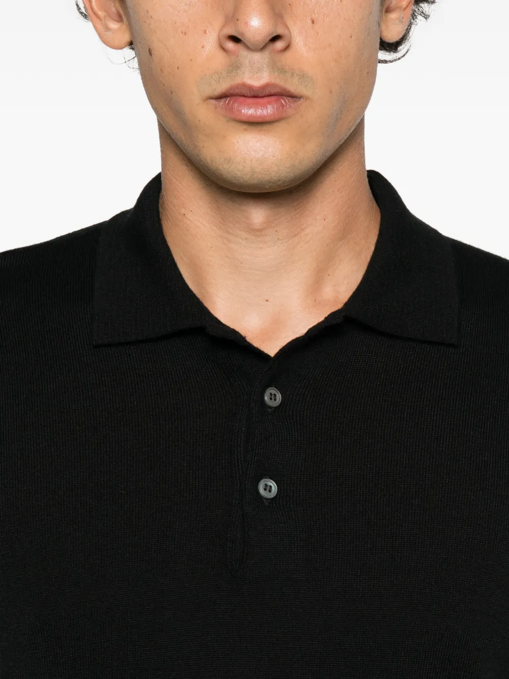 Tagliatore long-sleeve polo shirt Zwart