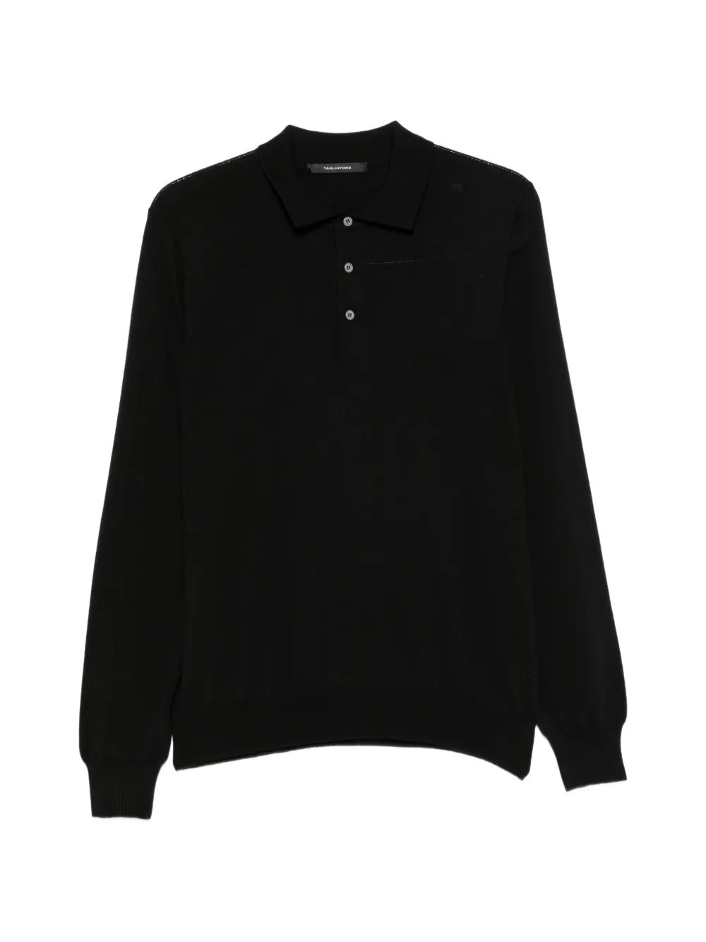 Tagliatore long-sleeve polo shirt Zwart