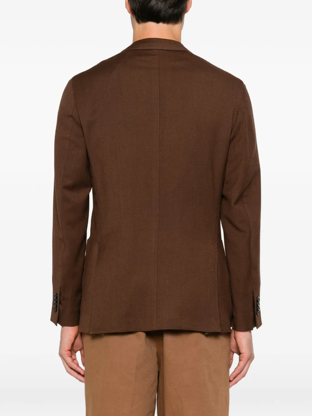 Boglioli single-breasted notched-lapels blazer Bruin