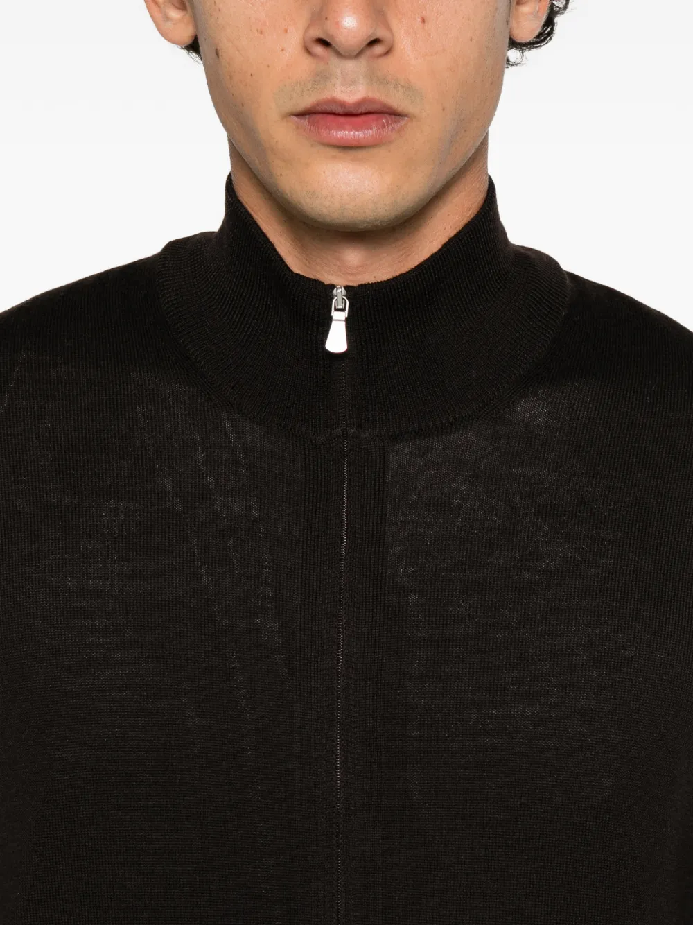 Tagliatore zip-up high-neck sweater Bruin
