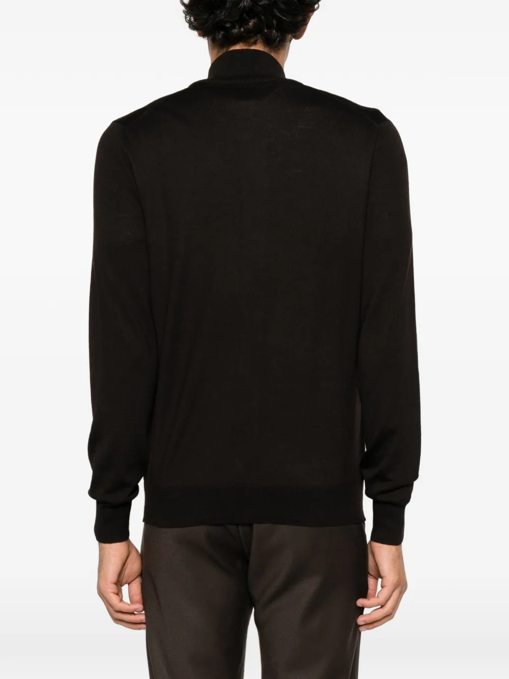 Tagliatore zip-up high-neck sweater Bruin