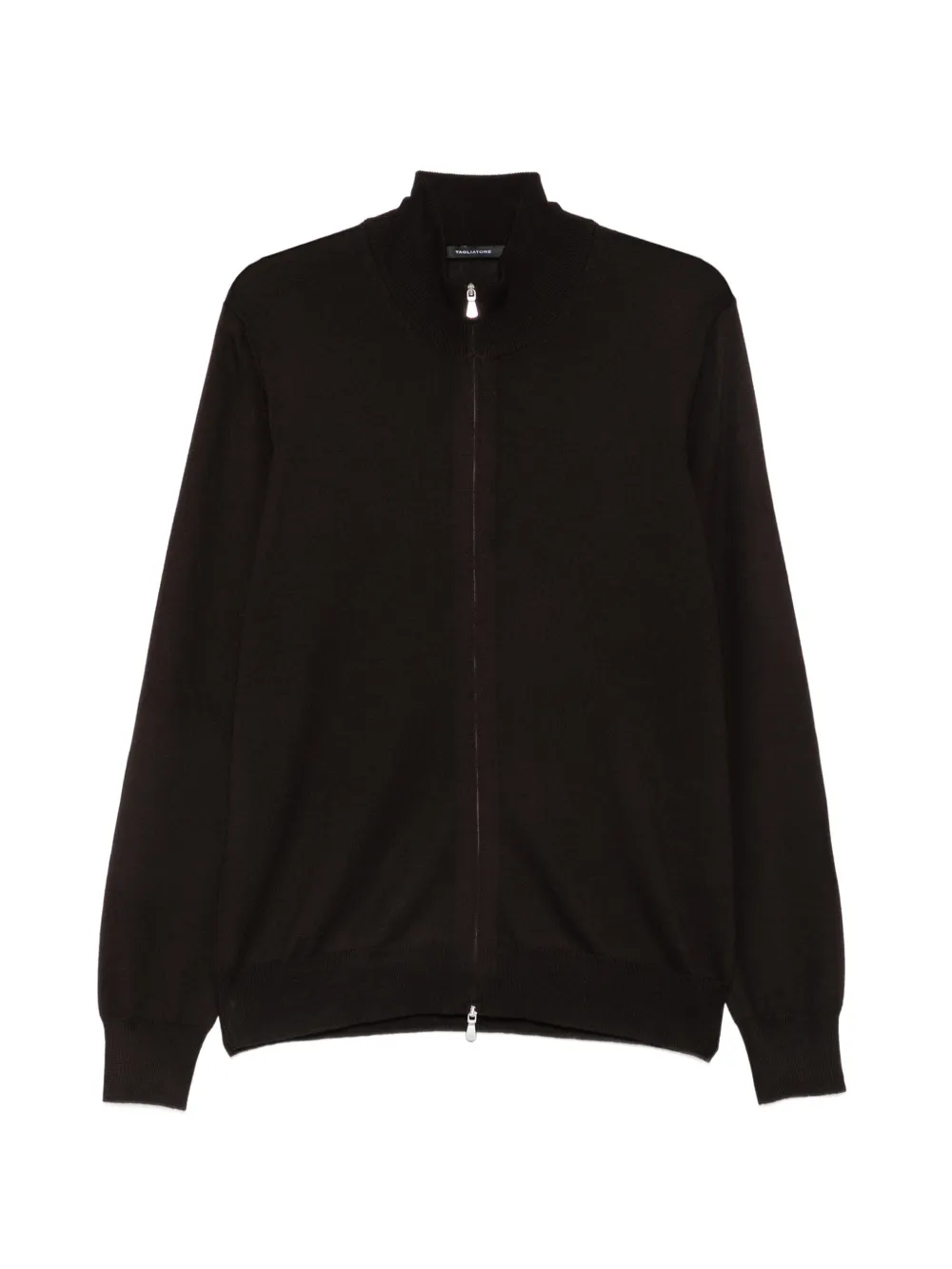 Tagliatore zip-up high-neck sweater - Marrone