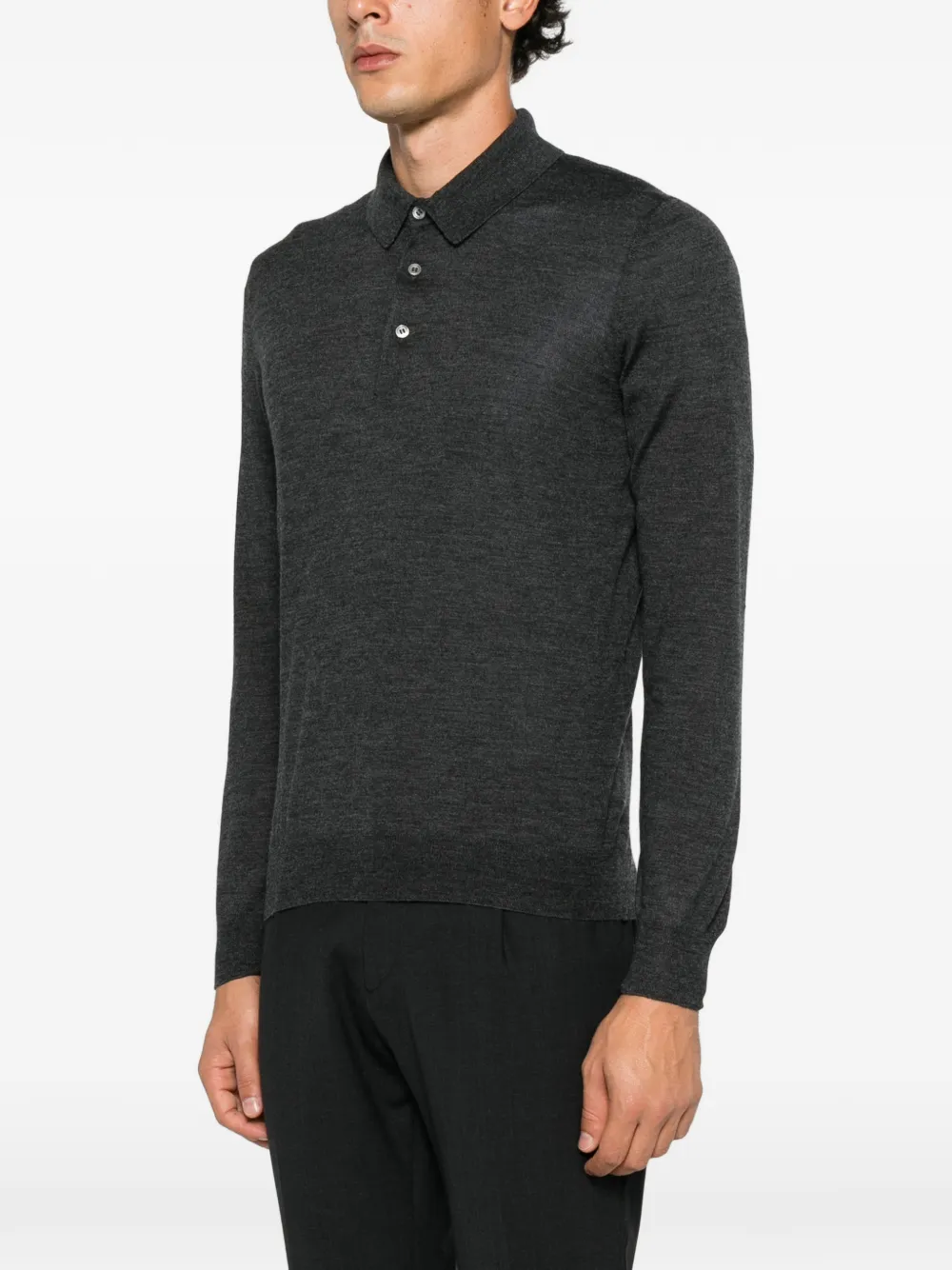 Tagliatore long-sleeve polo shirt Grijs