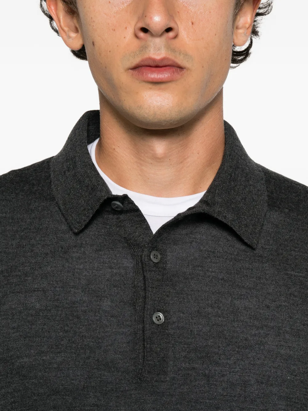 Tagliatore long-sleeve polo shirt Grijs
