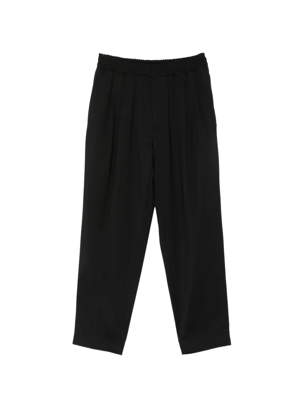 Be Able Pleated Elasticated-waist Trousers In Black