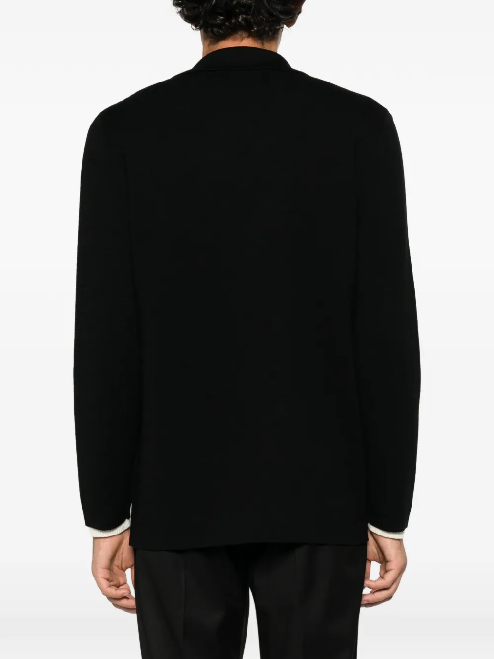 Tagliatore double-breasted knit blazer Zwart