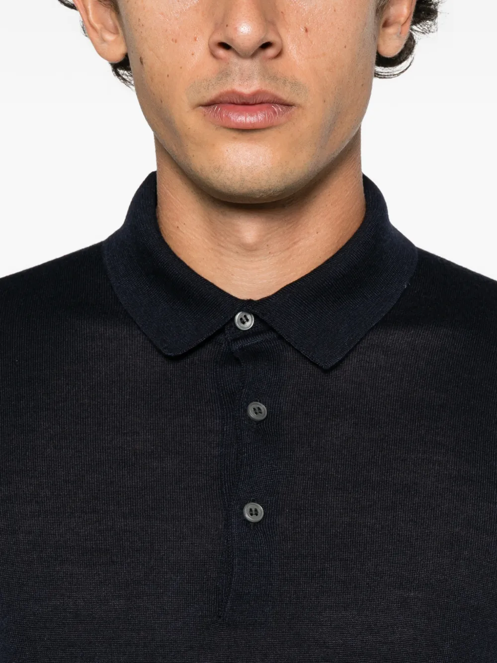 Tagliatore long-sleeve polo shirt Blauw