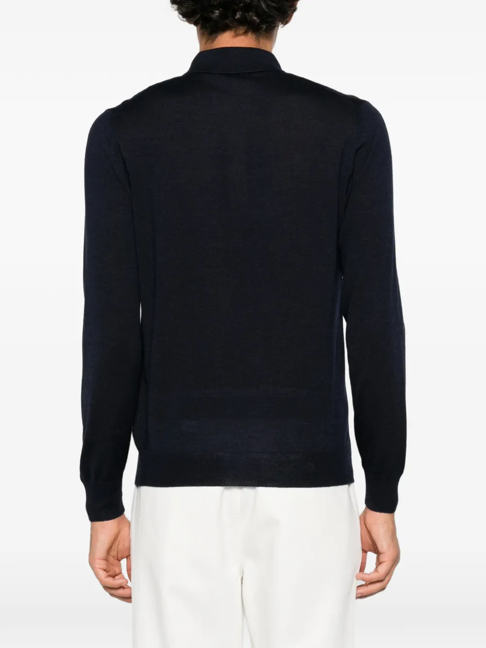 Tagliatore long-sleeve polo shirt Blauw