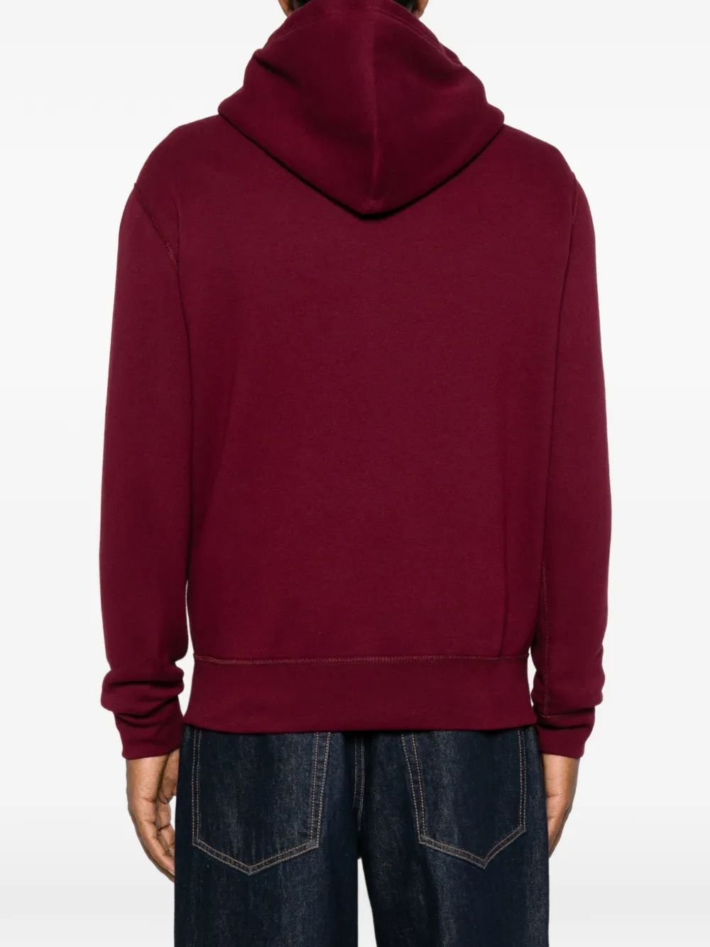 Polo Ralph Lauren logo-embroidered drawstring hoodie Rood