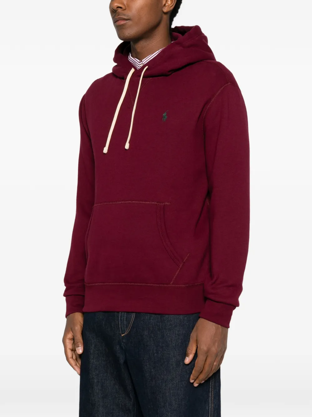 Polo Ralph Lauren logo-embroidered drawstring hoodie Rood