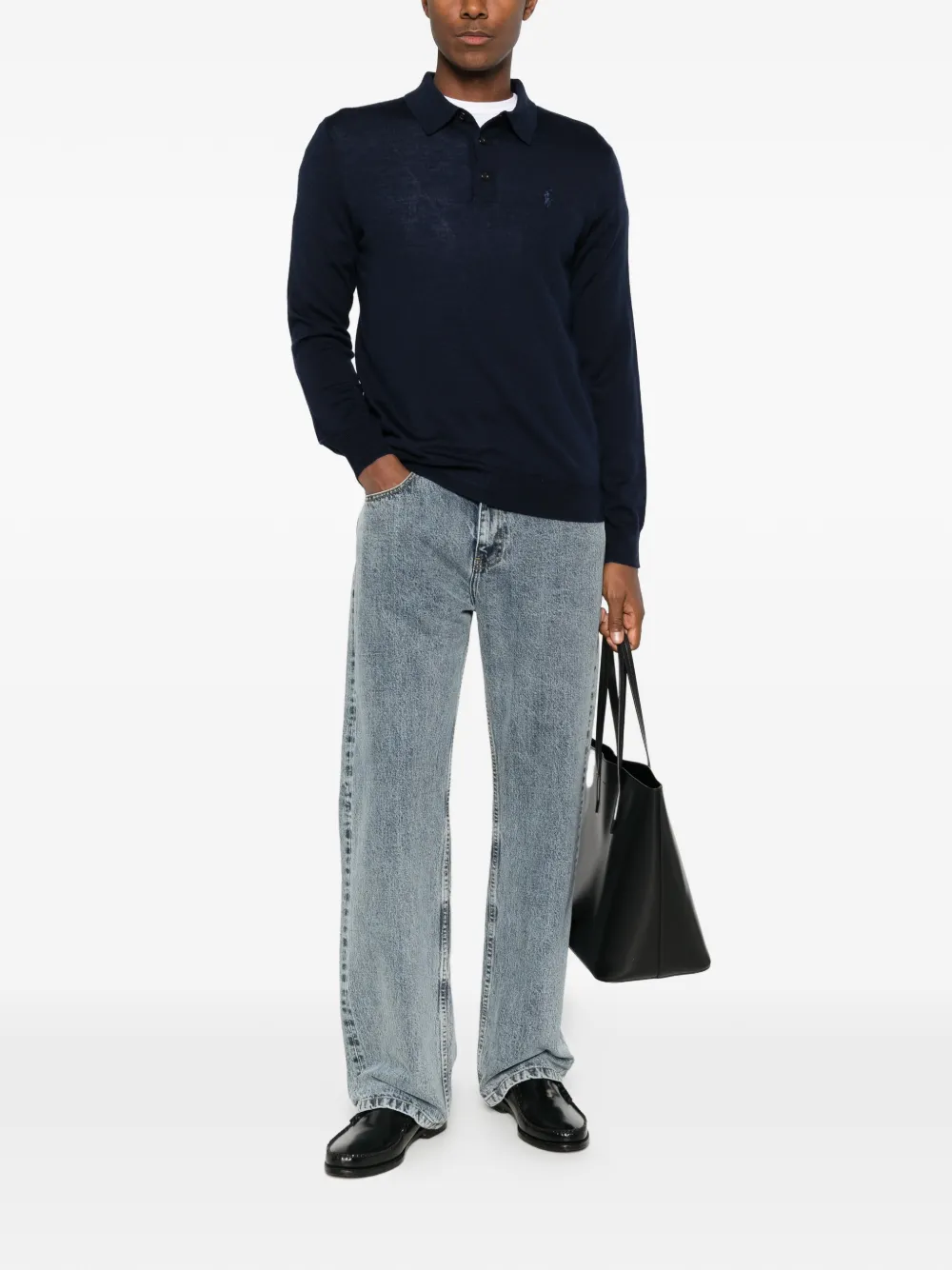Polo Ralph Lauren Pony-detail polo sweater Blauw