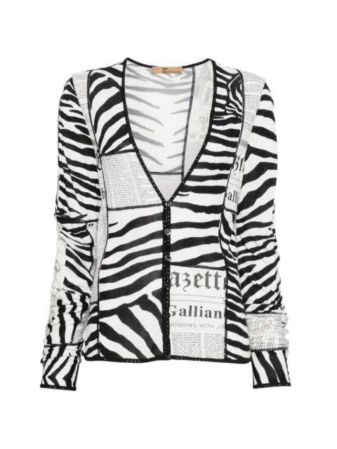 John Galliano Pre-Owned 2000s Gazette zebra-print cardigan