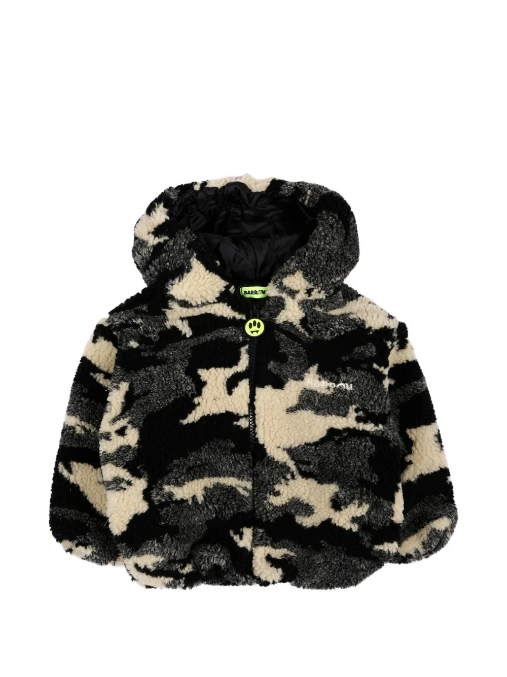 Barrow kids camouflage-print hooded jacket - Nero