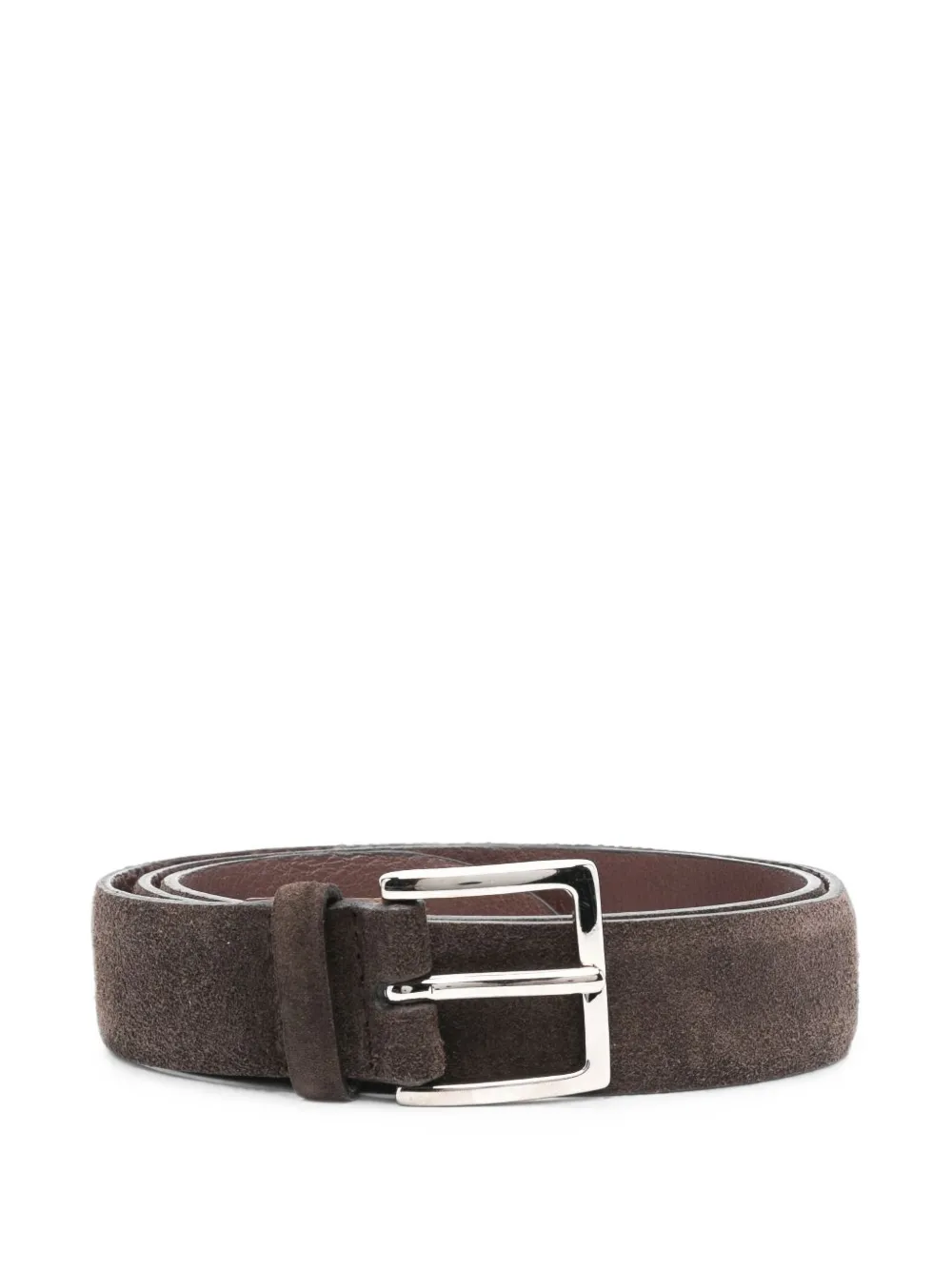 Orciani Amalfi Suede-finish Buckle Belt In Brown