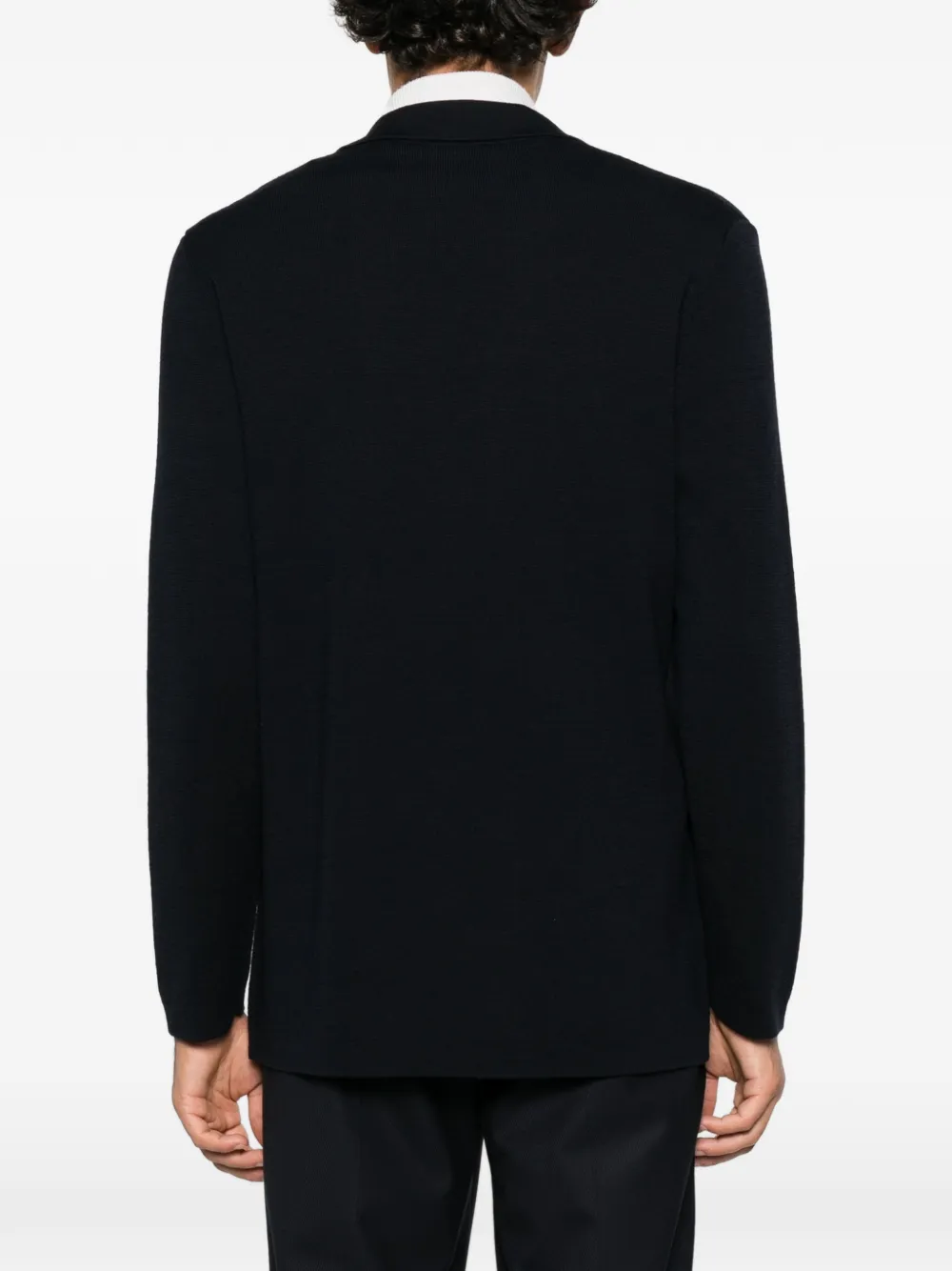 Tagliatore double-breasted knitted jacket Blauw