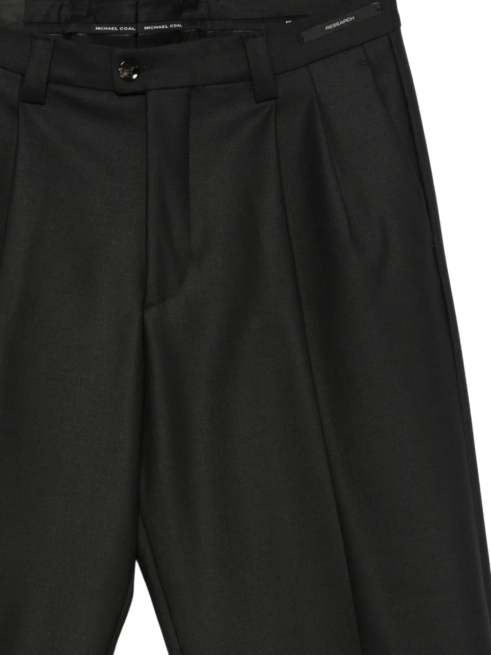 michael coal Harrison pantalon met geplooid detail Zwart