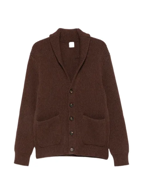 Eleventy ribbed-knit shawl-collar cardigan